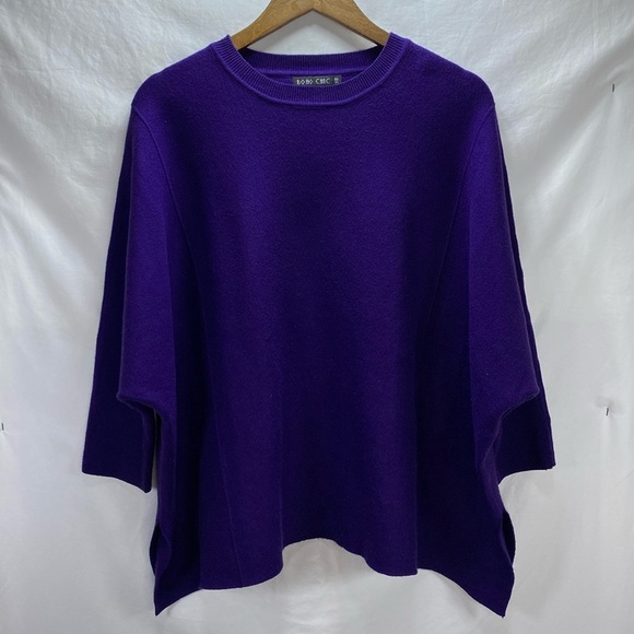Boho Chic Purple Boxy Sweater in Size XS Fits Like XL. - Picture 1 of 7